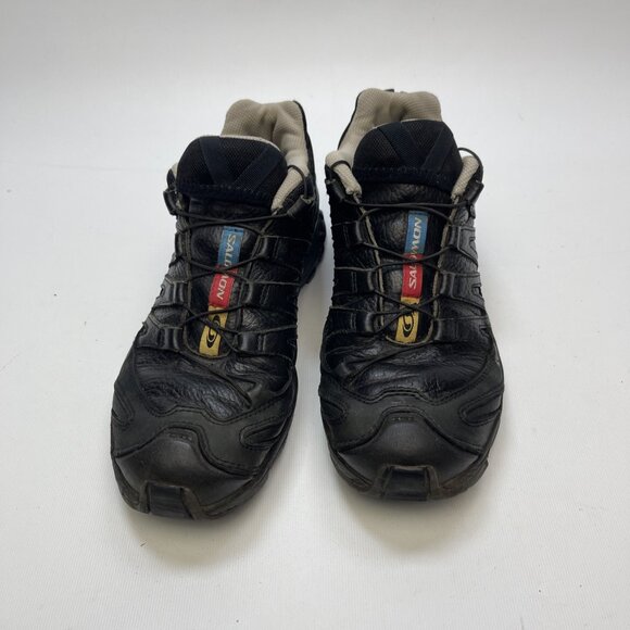 Salomon XA Pro 3D Triple Black Leather Trail Shoes Wom Sz 7.5 US Running Hiking - Picture 4 of 15
